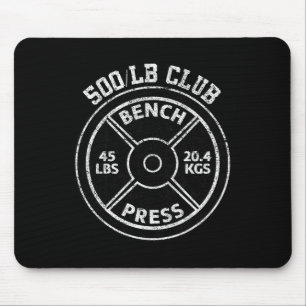 Mousepad Clube de Supino Reto de 500 Libras Academia Levant
