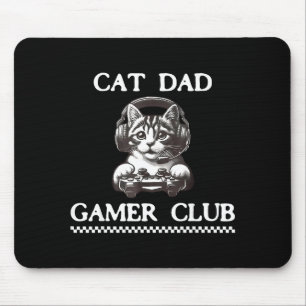 Mousepad Clube do Pai de Gato Gamer Clube Divertido Amante