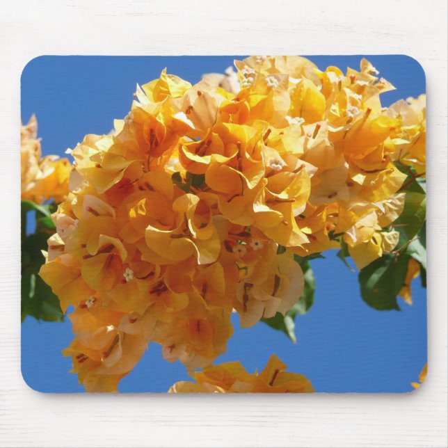 Mousepad Cluster de Bougainvillea Floral Ouro (Frente)
