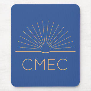 Mousepad CMEC - quadrado, azul com logotipo de pês