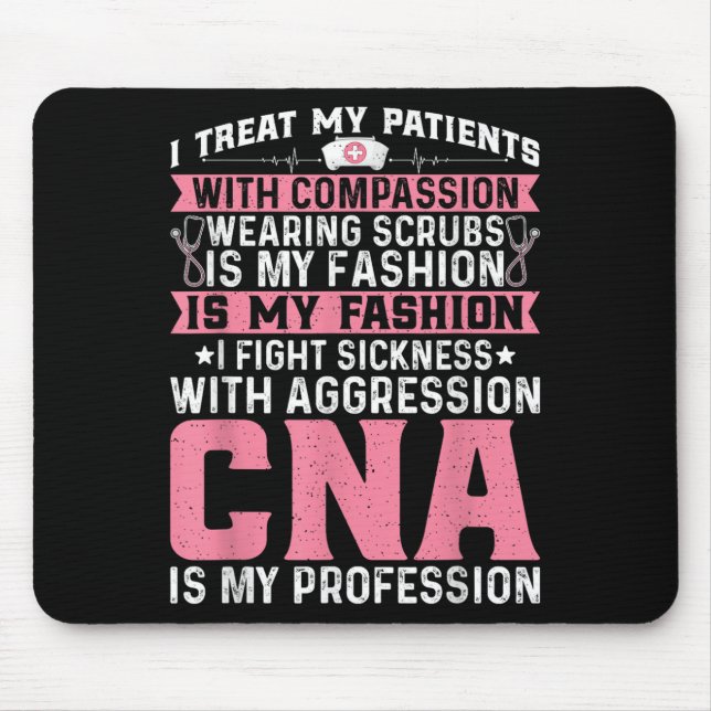Mousepad Cna Shirts Gifs Para Men Women Co. Cna Certified N (Frente)
