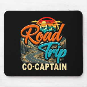 Mousepad co capitão de viagem de carro família viajando aca