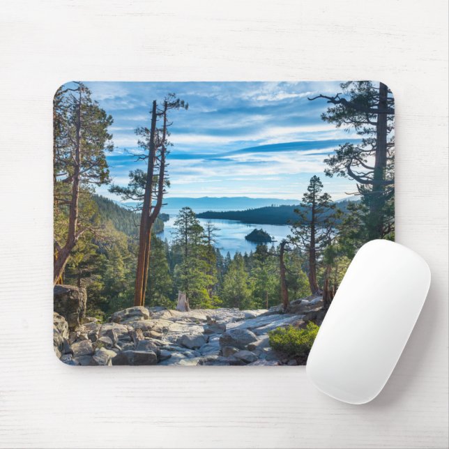 Mousepad Coastline | Emerald Bay, Lake Tahoe, Califórnia (Com mouse)