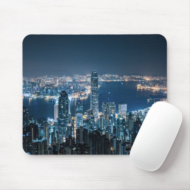 Mousepad Coastline | Ilha de Hong Kong, Ásia (Com mouse)
