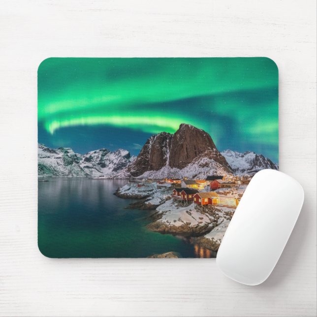 Mousepad Coastline | Lofoten Islands, Hamnoy, Noruega (Com mouse)