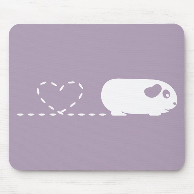 Mousepad Cobaia Mousemat do coração de Pooping (Frente)