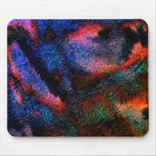 Mousepad Cobalt blue splash with colorful red-hot texture
