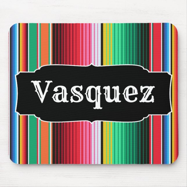Mousepad Cobertura mexicana de Serape do espanhol feito sob (Frente)