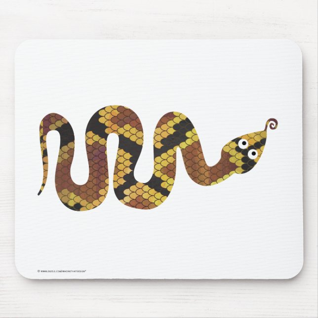 Mousepad Cobra Brown e Silhouette Dourada (Frente)