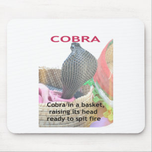 Mousepad Cobra no Impressão de Arte de Cesto