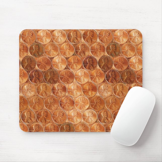 Mousepad Cobre Abraham Lincoln, 1 centavo de cobre (Com mouse)