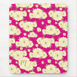 Mousepad Cobre Floral Amarelo-Amarelo-Amarelo sobre fundo d