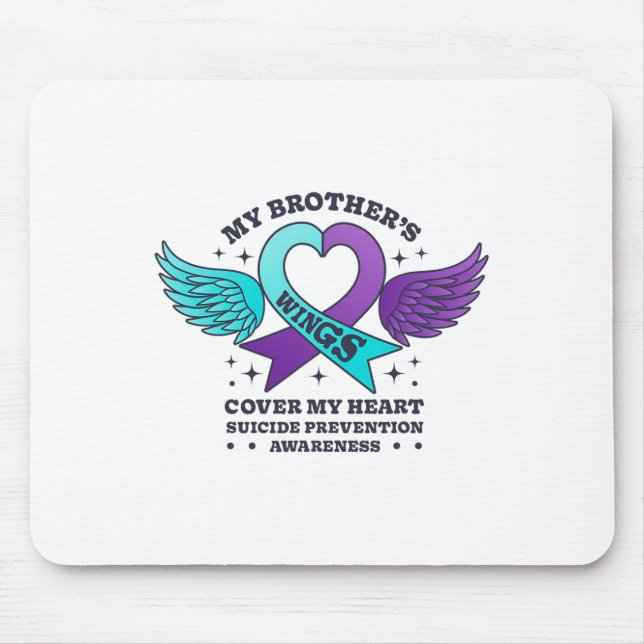 Mousepad Cobrir das Asas do Meu Irmão Meu Coração Suicídio  (Frente)