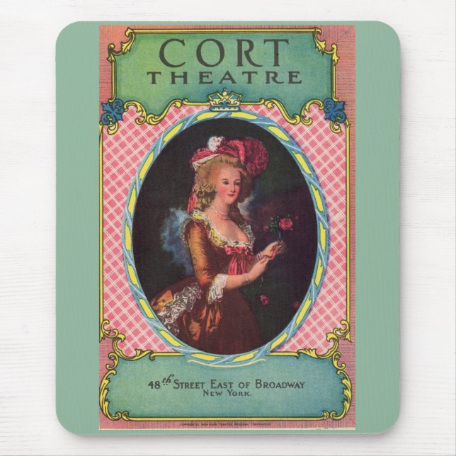 Mousepad cobrir de playbill do Cort Theater 1930 (Frente)