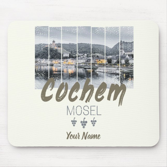 Mousepad Cochem no Moselle Germany Vintage Souvenir (Frente)