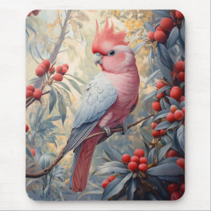 Mousepad Cockatoo Galah Rosa Vibrante