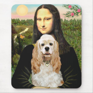 Mousepad Cocker (Buff) - Mona LIsa