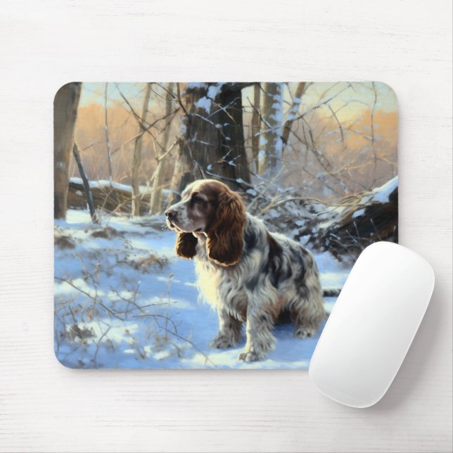 Mousepad Cocker Spaniel Deixe Nevar Natal (Com mouse)