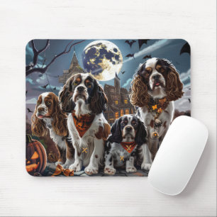 Mousepad Cocker Spaniel Halloween Assustador