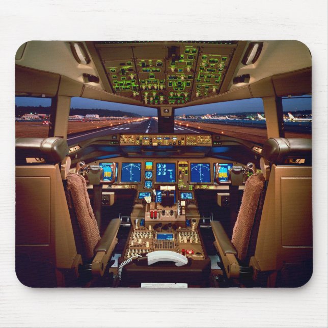 Mousepad Cockpit de jato comercial (Frente)