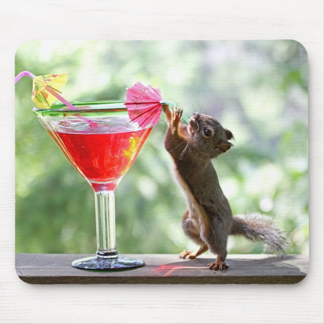 Mousepad Cocktail do bebendo do esquilo (Frente)