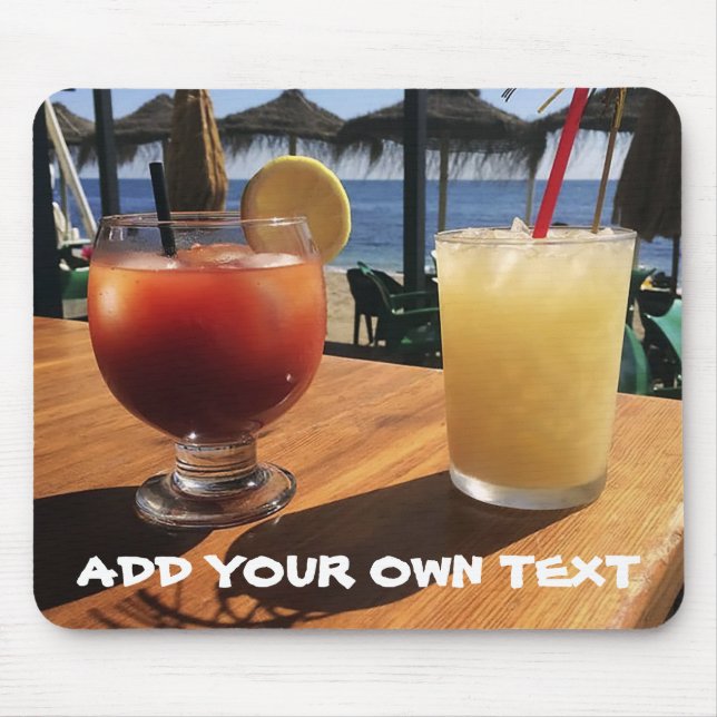 Mousepad Cocktails pelo texto personalizado do mar (Frente)