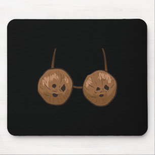 Mousepad Coco Divertido Verão Coconutos Bra Diversão Custo