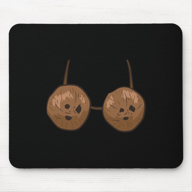 Mousepad Coco Divertido Verão Coconutos Bra Diversão Custo  (Frente)