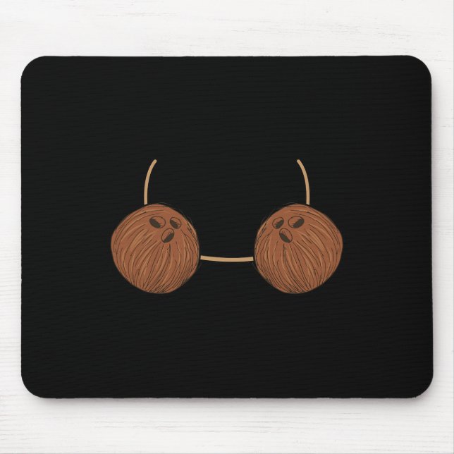 Mousepad Coconut Bra Costume Bonito Comida Fácil Presente n (Frente)
