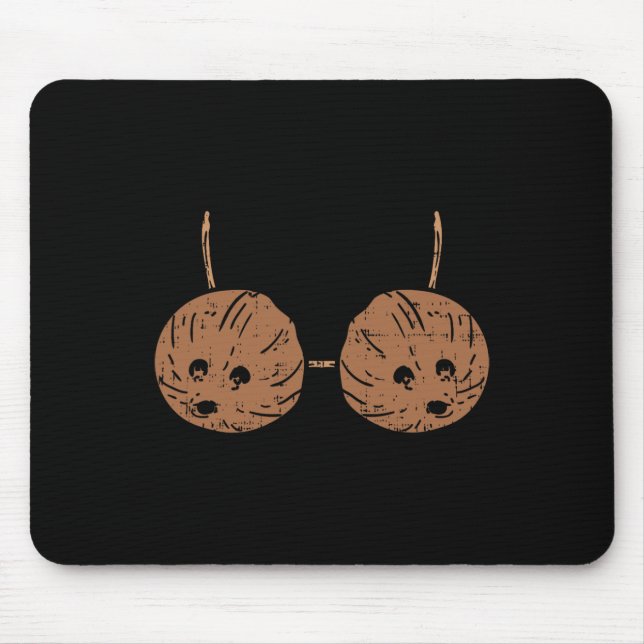 Mousepad Coconut Bra Havaiano Festa de Tiki Hula DIY Hallow (Frente)