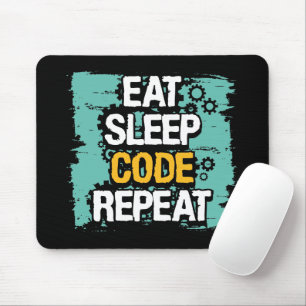 Mousepad Coder Life: Coma, durma, Código Repete