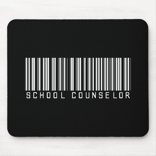 Mousepad Código de barras do conselheiro da escola (Frente)