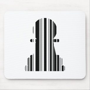 Mousepad Código de barras do peão Design de padrão de peça
