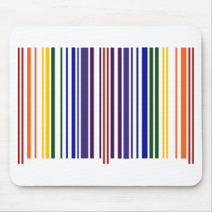 Mousepad Código de barras dobro do arco-íris