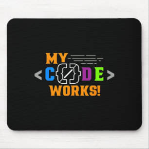 Mousepad Código funciona programador engraçado codificando