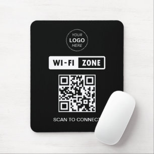 Mousepad Código QR Logotipo de empresa Wifi Digitalização p