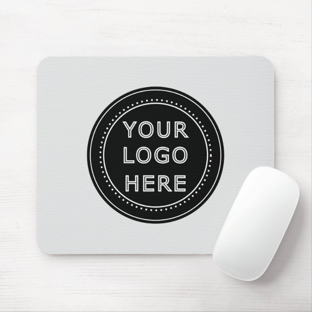 Mousepad Código QR preto elegante e elegante (Com mouse)