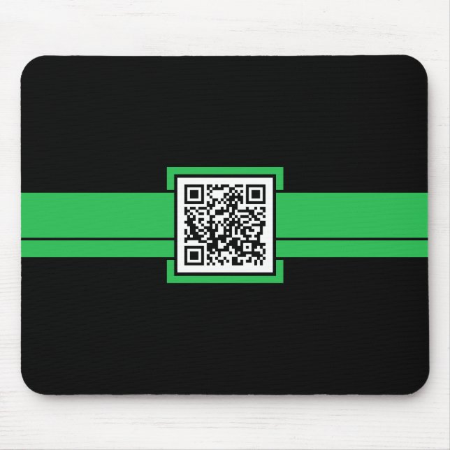Mousepad código QR profissional: faixa verde (Frente)