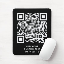 Código QR | Seu texto Black Modern Minimalist