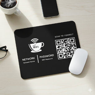 Mousepad Código QR Wifi Digitalização para conectar logotip