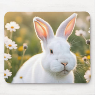 Mousepad Coelhinho Branco Em Disias