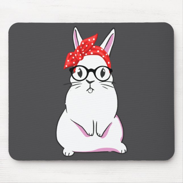 Mousepad Coelhinho da Páscoa Feliz Coelhinho Tira com Olhos (Frente)