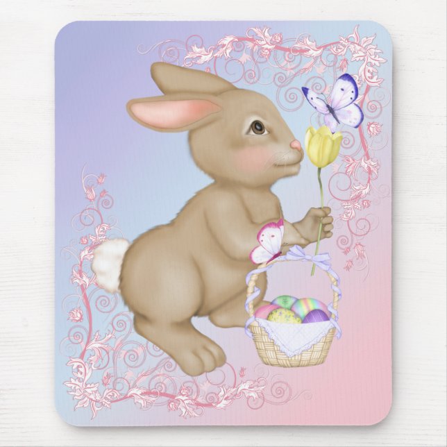 Mousepad Coelhinho de Páscoa e cesta (Frente)