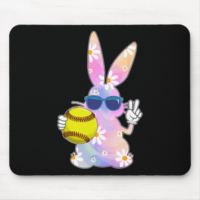 Mousepad Coelhinho de Páscoa Fofo Groovy Dia de Páscoa Soft (Frente)