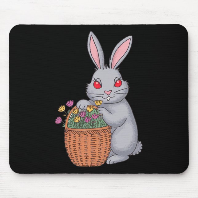 Mousepad Coelhinho De Páscoa Pedrado Adorável Com Soquete D (Frente)
