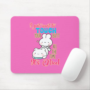 Mousepad Coelhinho Engraçado Fofo Eu Só Quero Tocar Na Sua 