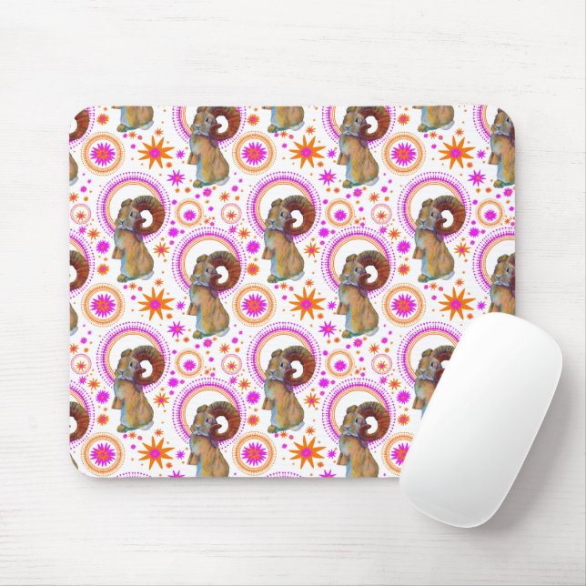 Mousepad Coelhinho Espumante Em Laranja E Pino (Com mouse)