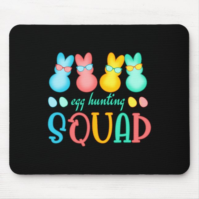 Mousepad Coelhinhos de Páscoa Felizes De Caça De Ovos (Frente)