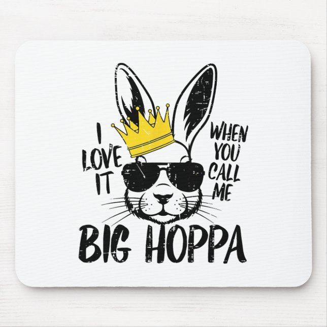 Mousepad Coelho adora quando você me chama de Grande Hoppa  (Frente)