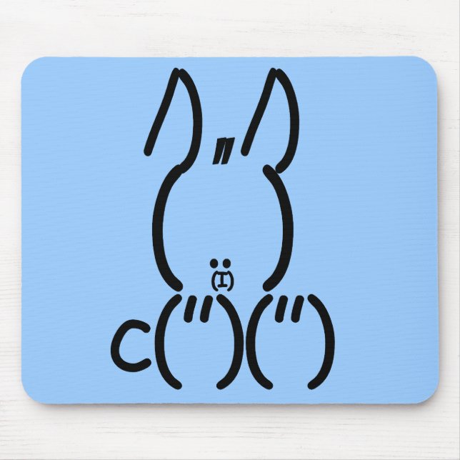 Mousepad Coelho ASCII (Frente)